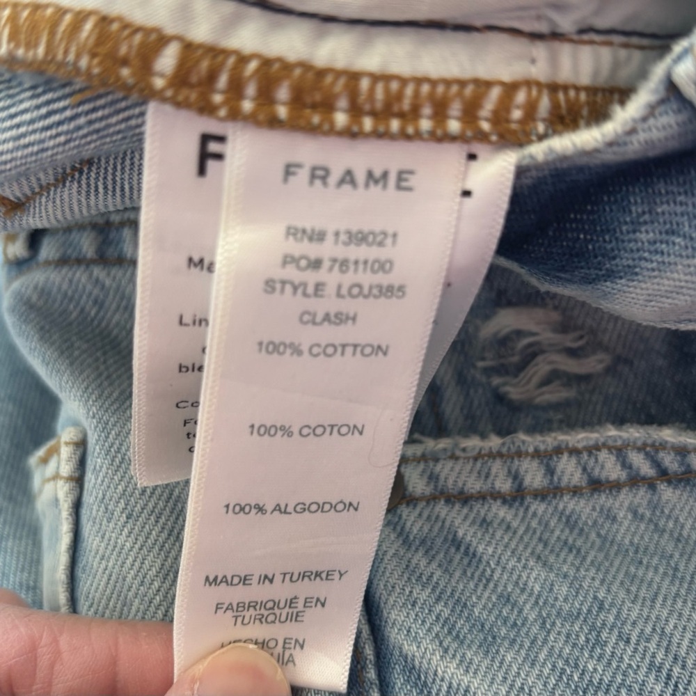 Frame Denim women’s Light Blue Straight Jeans size 24 - Picture 5 of 5